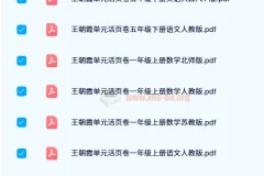 王朝霞单元活页卷 1-6年级