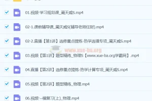 2024高三高考物理 蔺天威物理 S春季班