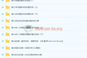 初二数学复习强化+初三数学预习领先班15讲