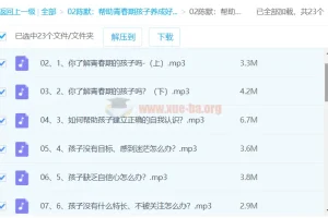 帮助青春期孩子养成好性格（2.0版）音频
