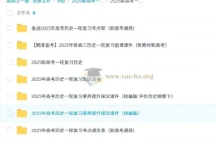 2025 高考历史 新高考 一轮复习