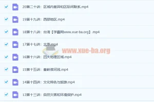 中国地理杨晓松初一地理21讲全套 七年级地理微课堂