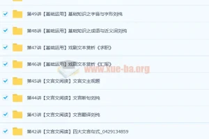 重点中学语文应试指南50讲带讲义完结