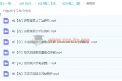 2024高中语文 高二语文 谢欣然 寒假班