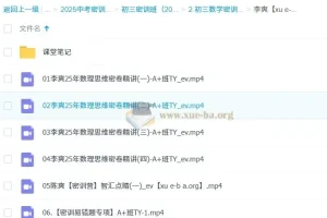 李爽 2025 初三数学中考数学密训班