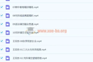 2024高三高考英语 王双林英语 一轮秋季班