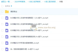 刘璐 初三语文 中考密训班（2025·全国通用版）
