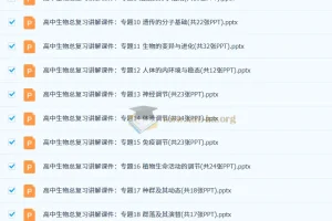 【高考二轮】高中生物学专题复习课件（通用版）
