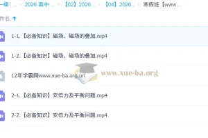 林婉晴 2026高中高二物理 寒假班 更新中