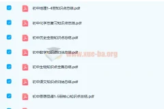 名师汇总 初中总复习知识点汇总百度云下载