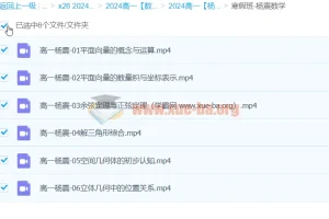 2024高中数学 杨震 高一 寒假班