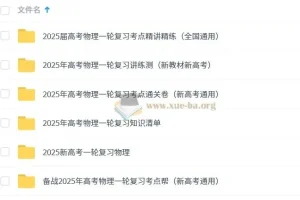 2025 新高考 高考物理 一轮复习资料合集
