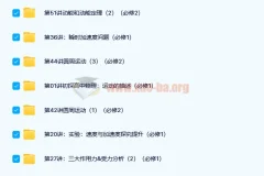 高一物理必修（人教版）高中基础提升 于亮