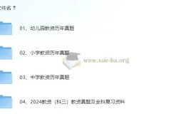 历年（小学、幼儿园、中学）教资考试真题及答案解析（2011-2024上）含科三 10G大合集