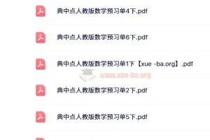 【24春】荣德基典中典人教数学经典版预习单