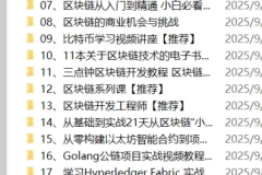 《精心整理的23套 区块链教程合集》[mp4] [119.6GB]