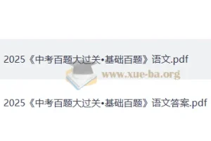 2025 中考语文·百题大过关 （基础百题）