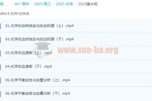 2023高考化学 康永明化学 第一阶段 第二阶段更新6讲