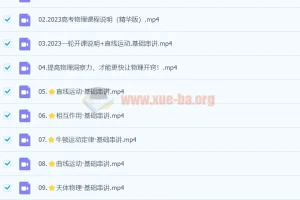 2023高考物理一轮基础+拔高系统班直播 王羽 更新14讲