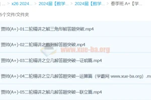 贾帅 2024高三高考数学 A+春季班