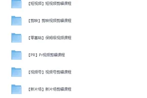《全网最全 视频剪辑课程大合集》各大剪辑软件从零基础到精通[MP4]