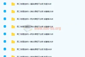 高中物理 高二物理选修3-1至3-5基础同步满分课程313讲