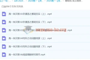 2024高一英语 朱汉琪 寒假班