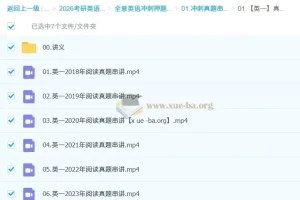 2026全意考研英语冲刺真题串讲