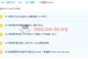 杨亮背单词 高考词汇 方法与实战 英语发音 听说读写 14G全套