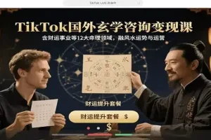 【TikTok国外玄学咨询变现课，含财运事业等12大命理领域】