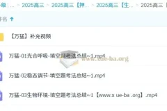 万猛 2025高三高考生物 冲刺班