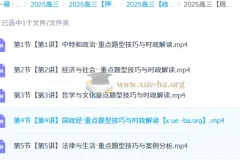 周峤矞 2025高三高考政治 密训班