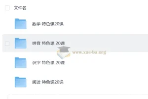 学前教育 特色课20课 数学拼音识字阅读