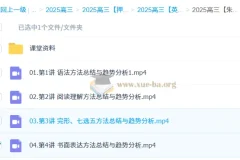 朱汉祺 2025高三高考英语 点睛班