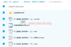 高中生物 苏萧伊2022届高考生物二轮复习寒春联报 寒假班 春季班