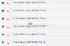 1-6年级小学语文数学英语 重点知识归纳 考试要点汇总