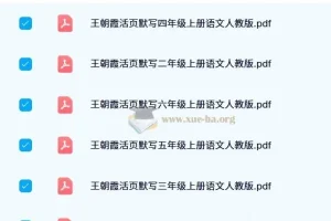 【2024秋】王朝霞活页默写语文