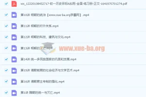 2022初中历史 初一历史春季 都运欢【完结】