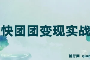 快团团变现实战营，千万级流水团长带你玩转快团团