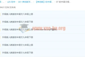 黄冈名师 升级版人教版初中语文合集