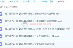 2024高中化学 吕子正 高二化学 寒假班