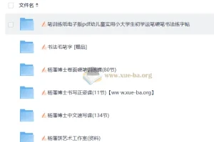 杨藩博士硬笔书法精品课合集
