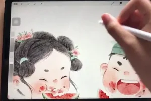 2024钟老师新春水墨绘画课：Procreate与PS全流程教学