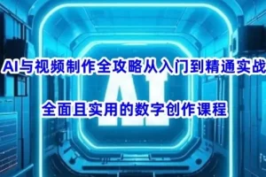 AI视频制作入门到精通实战课：实用数字创作全攻略