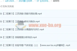 2024高三高考化学 马旭悦 寒假班