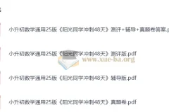 2025版小升初 阳光同学冲刺48天 小学数学