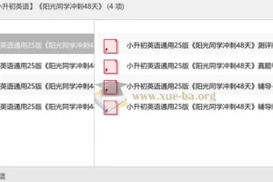 【2025小升初英语】 阳光同学冲刺48天