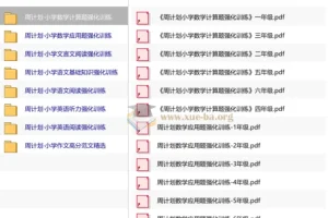 周计划小学语数英教辅系列
