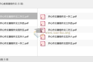 开心教育暑假作文