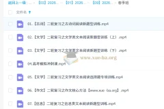 陈瑞春 高中语文 2026高三高考语文 二轮 寒假班春季班